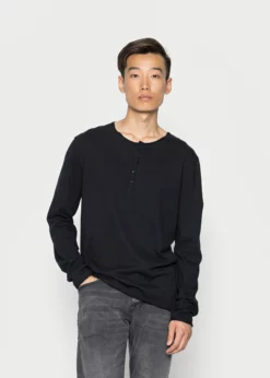 Indicode Jeans SONG - Bluzka Z Długim Rękawem - Czarna | Modna Koszulka Damska