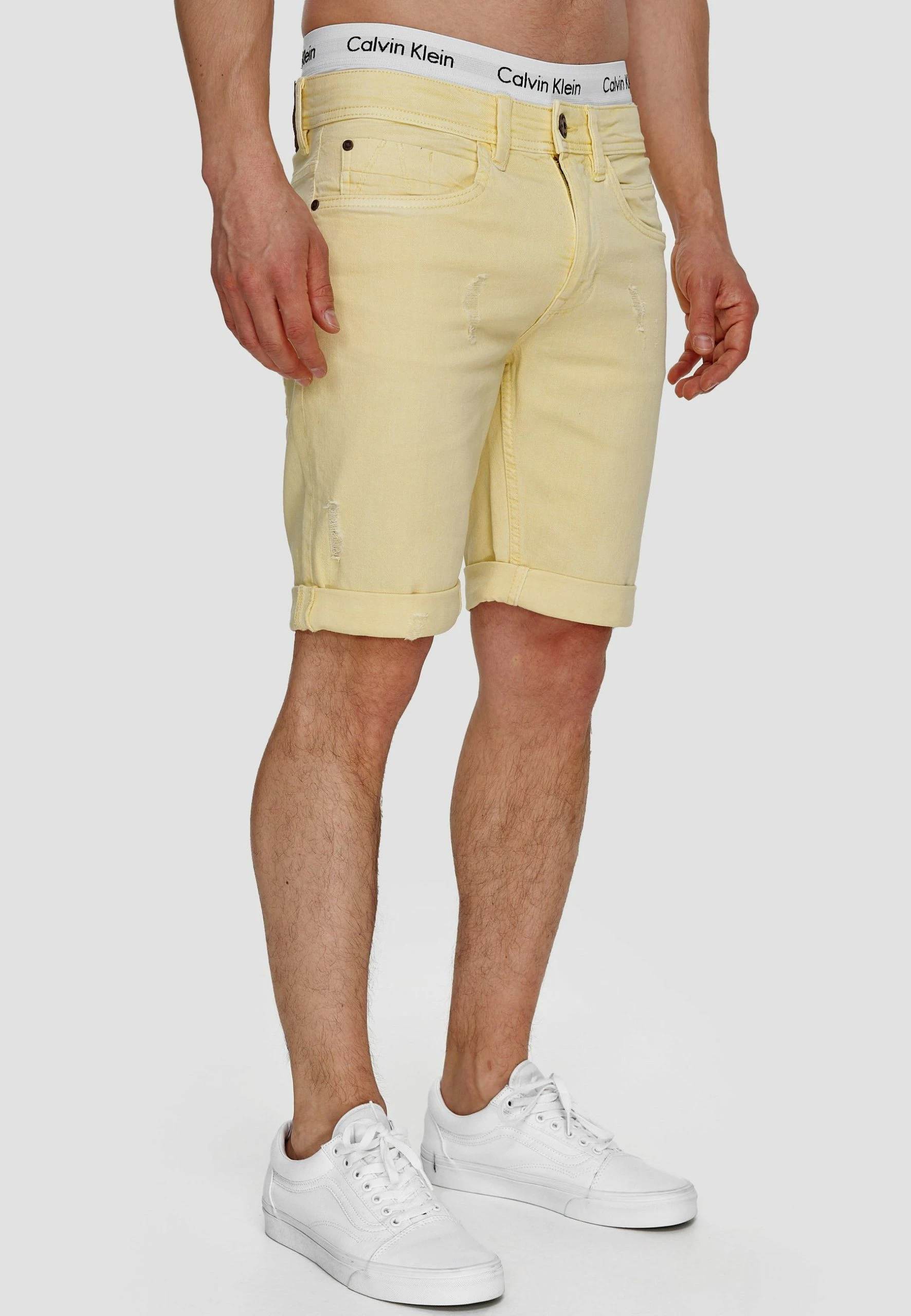 Indicode Jeans Szorty Jeansowe - Pale Banana | Krótkie Spodnie Damskie 3 Indicode Jeans Szorty Jeansowe - Pale Banana | Krótkie Spodnie Damskie - obrazek 3