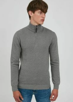 Indicode Jeans IDBANJAMON - Sweter - Grey Mix | Odzież/Promocje