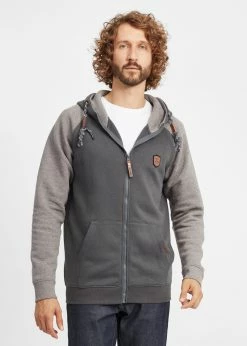 Indicode Jeans IDTERENCE - Bluza Rozpinana - Grey Mix | Odzież w Promocji