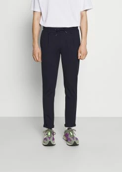 Spodnie Indicode Jeans EBERLEIN WITH ROLLED UP - Materiałowe - Navy