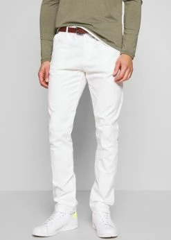 Indicode Jeans GOVER - Chinosy - Offwhite - Eleganckie Spodnie Męskie