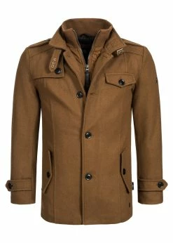 Indicode Jeans BRANDAN - Krótki Płaszcz - Camel | Promocje Odzież -Indicode Jeans Sklep 4667a51def7844fe8eca5510bcc55448