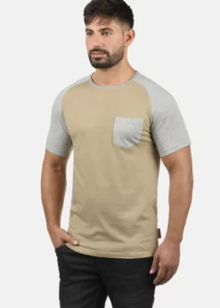 Indicode Jeans IDGRESHAM - T-shirt Z Nadrukiem - Sand | Odzież męska
