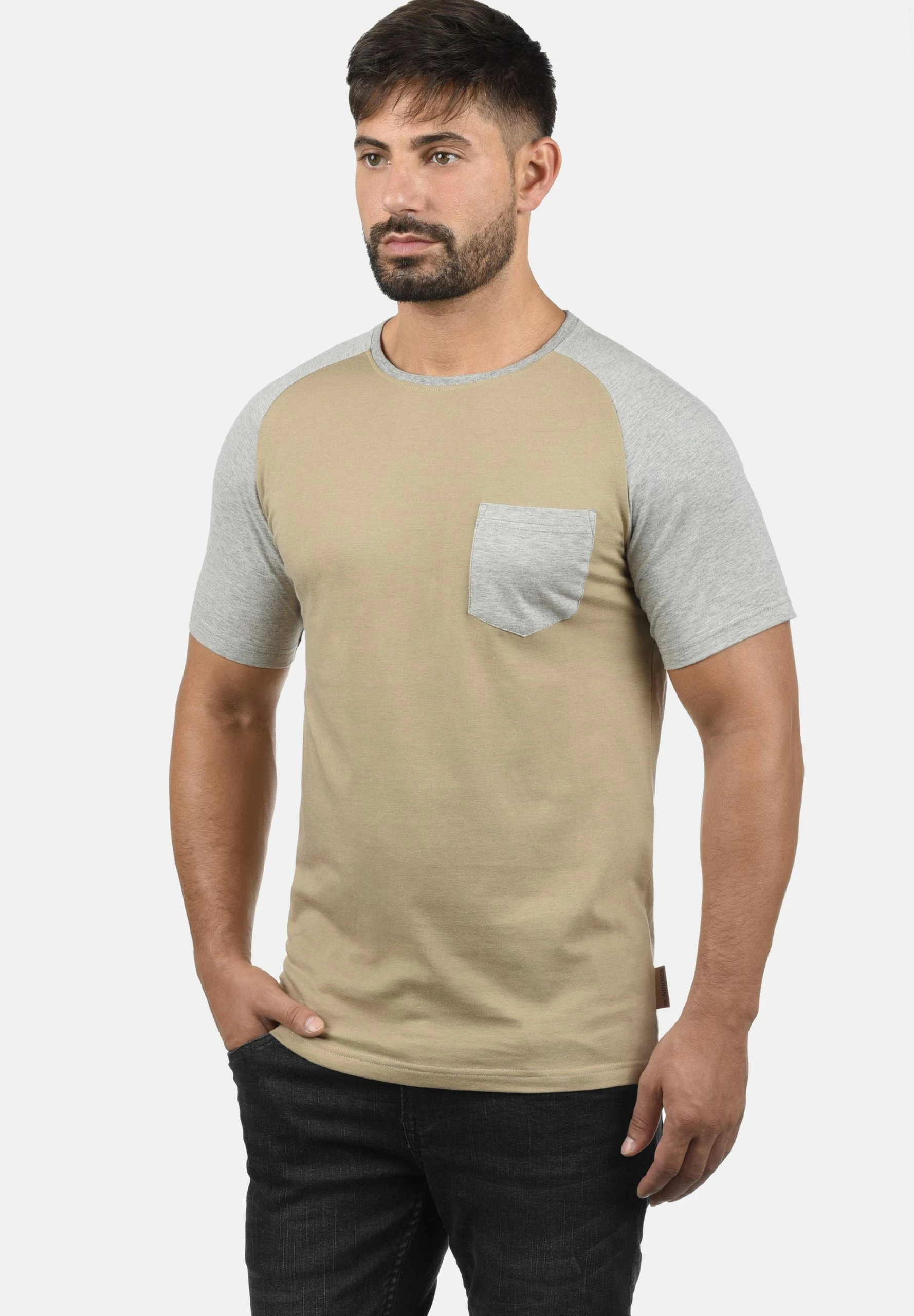 Indicode Jeans IDGRESHAM - T-shirt Z Nadrukiem - Sand | Odzież męska 1 Indicode Jeans IDGRESHAM - T-shirt Z Nadrukiem - Sand | Odzież męska