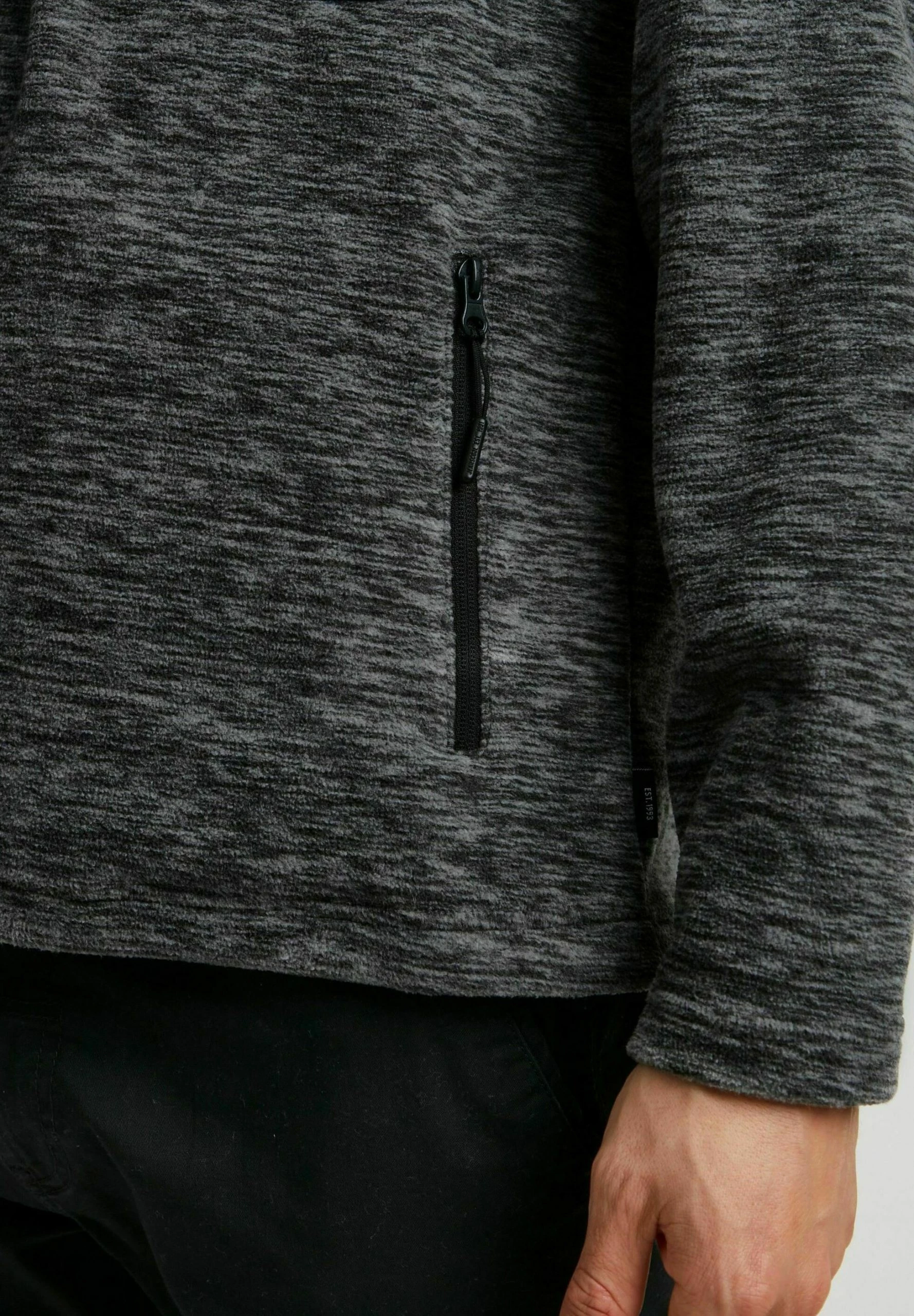 Indicode Jeans IDWIMORT - Bluza Z Polaru - Czarna | Bluzy Męskie | Wysoka Jakość 5 Indicode Jeans IDWIMORT - Bluza Z Polaru - Czarna | Bluzy Męskie | Wysoka Jakość - obrazek 5