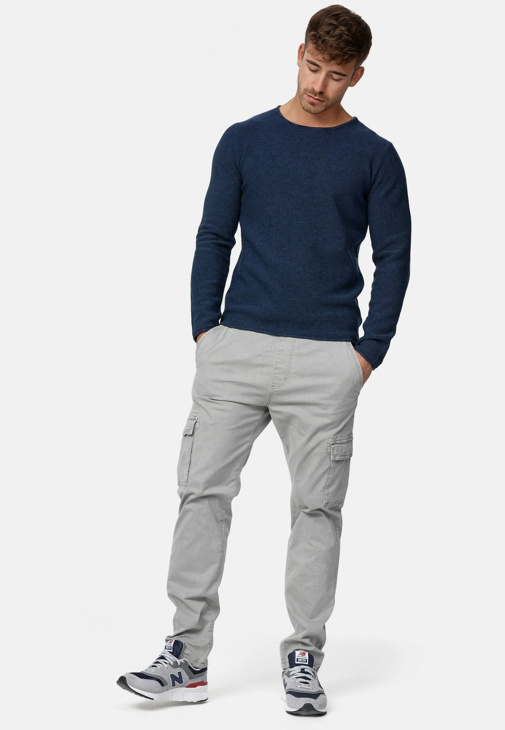 Indicode Jeans BROADWICK - Bojówki - Szare - Wysoka jakość i styl 2 Indicode Jeans BROADWICK - Bojówki - Szare - Wysoka jakość i styl - obrazek 2