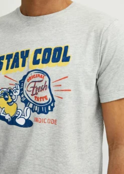 Indicode Jeans IDDANIEL - T-shirt Z Nadrukiem - Light Grey Mix | Męska Koszulka -Indicode Jeans Sklep 4e125dff095143e4b2bd037126d6c4ec scaled