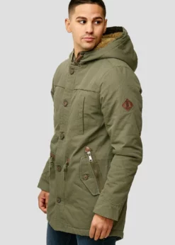 Indicode Jeans Płaszcz Zimowy - Ciemna Zieleń | Elegancki i Ciepły Płaszcz Męski -Indicode Jeans Sklep 4ed03249e5054ae6b639367fe1b10290