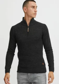 Indicode Jeans IDVALERO - Sweter czarny - Elegancki i wygodny sweter męski