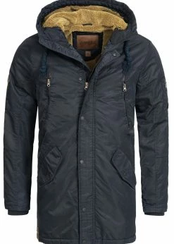 Indicode Jeans BARDSLEY - Płaszcz Zimowy - Navy | Odzież/Promocje -Indicode Jeans Sklep 5398bc9175664184a783632874a639b8