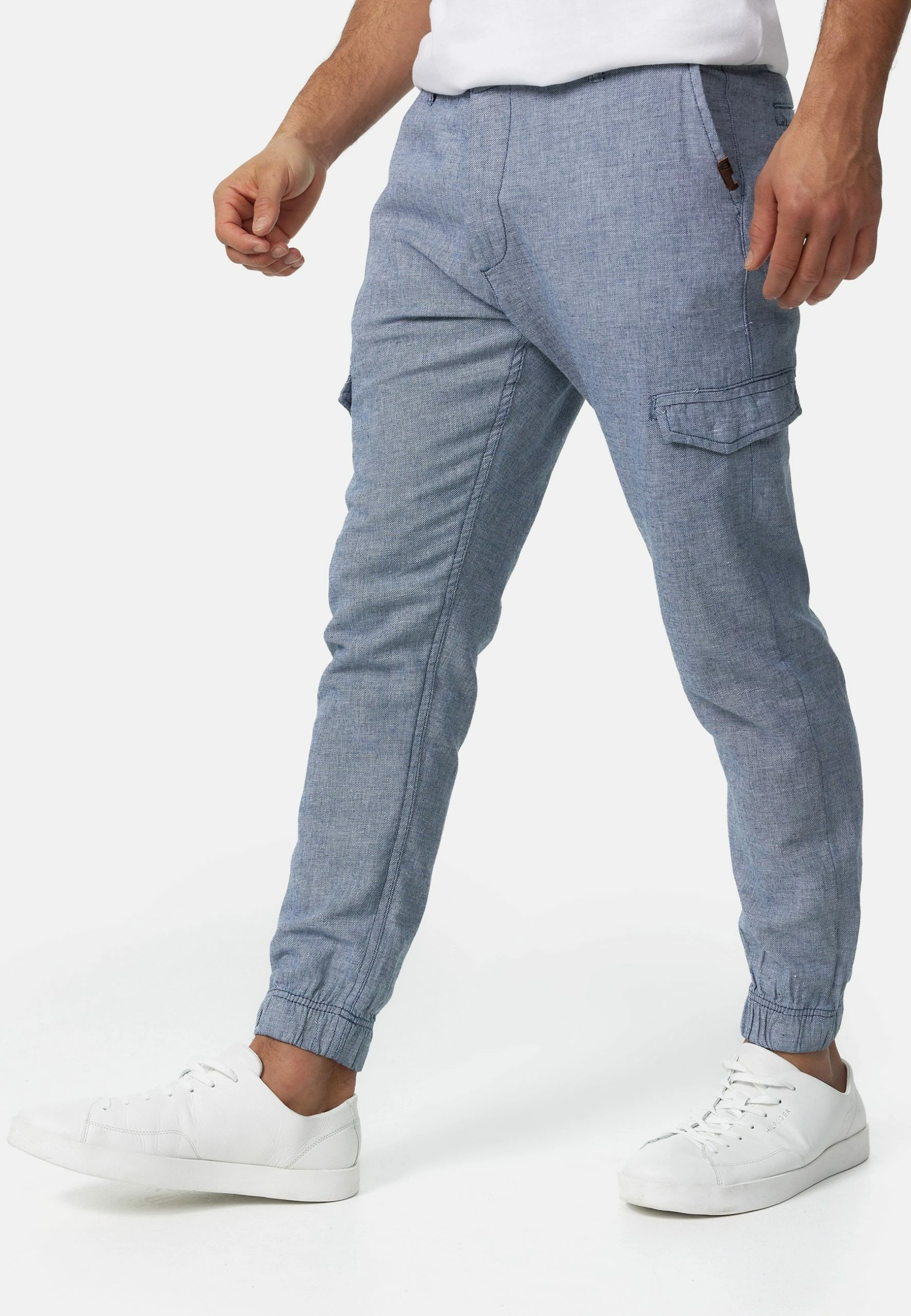 Indicode Jeans BOOTH - Bojówki - Spodnie Męskie Navy 5 Indicode Jeans BOOTH - Bojówki - Spodnie Męskie Navy - obrazek 5