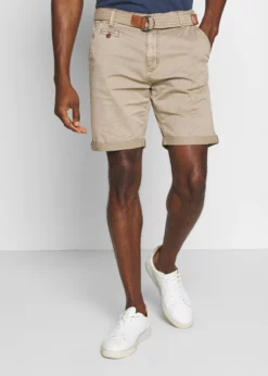 Indicode Jeans CONER - Szorty - Greige | Męskie Szorty w Modnym Kolorze