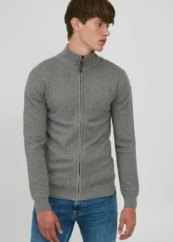 Indicode Jeans IDBANJAMINO - Kardigan - Grey Mix | Sweter Męski
