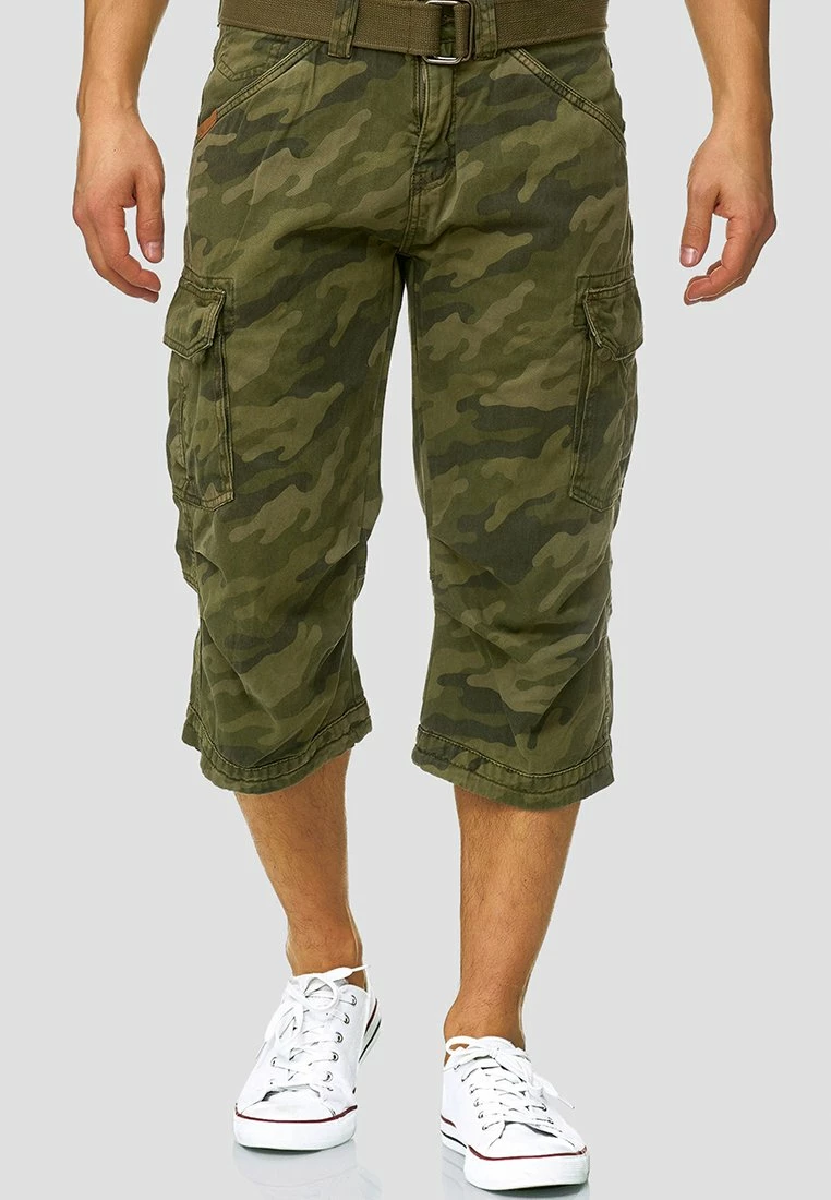 Indicode Jeans MIT GÜRTEL NICOLAS - Szorty w Kolorze Ciemna Zieleń - Modne i Wygodne 1 Indicode Jeans MIT GÜRTEL NICOLAS - Szorty w Kolorze Ciemna Zieleń - Modne i Wygodne