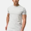 Indicode Jeans KLOGE - T-shirt Basic - Lt Grey Mix | Odzież/T-shirty i koszulki polo