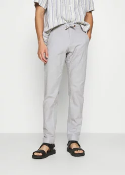 Indicode Jeans GALLEGOS - Spodnie Materiałowe - Szare - Wysoka Jakość