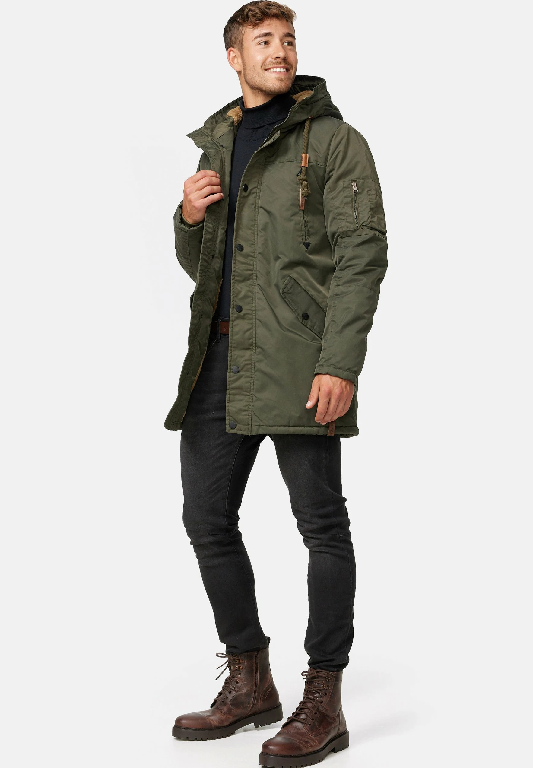 Indicode Jeans BARDSLEY - Płaszcz Zimowy - Forest | Odzież Męska 2 Indicode Jeans BARDSLEY - Płaszcz Zimowy - Forest | Odzież Męska - obrazek 2