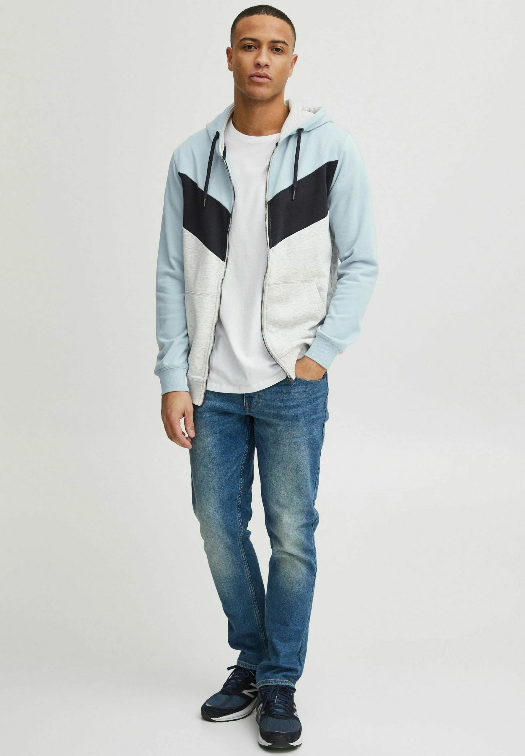 Indicode Jeans DPOCK - Bluza Rozpinana - Celestial Blue | Bluzy Męskie 2 Indicode Jeans DPOCK - Bluza Rozpinana - Celestial Blue | Bluzy Męskie - obrazek 2