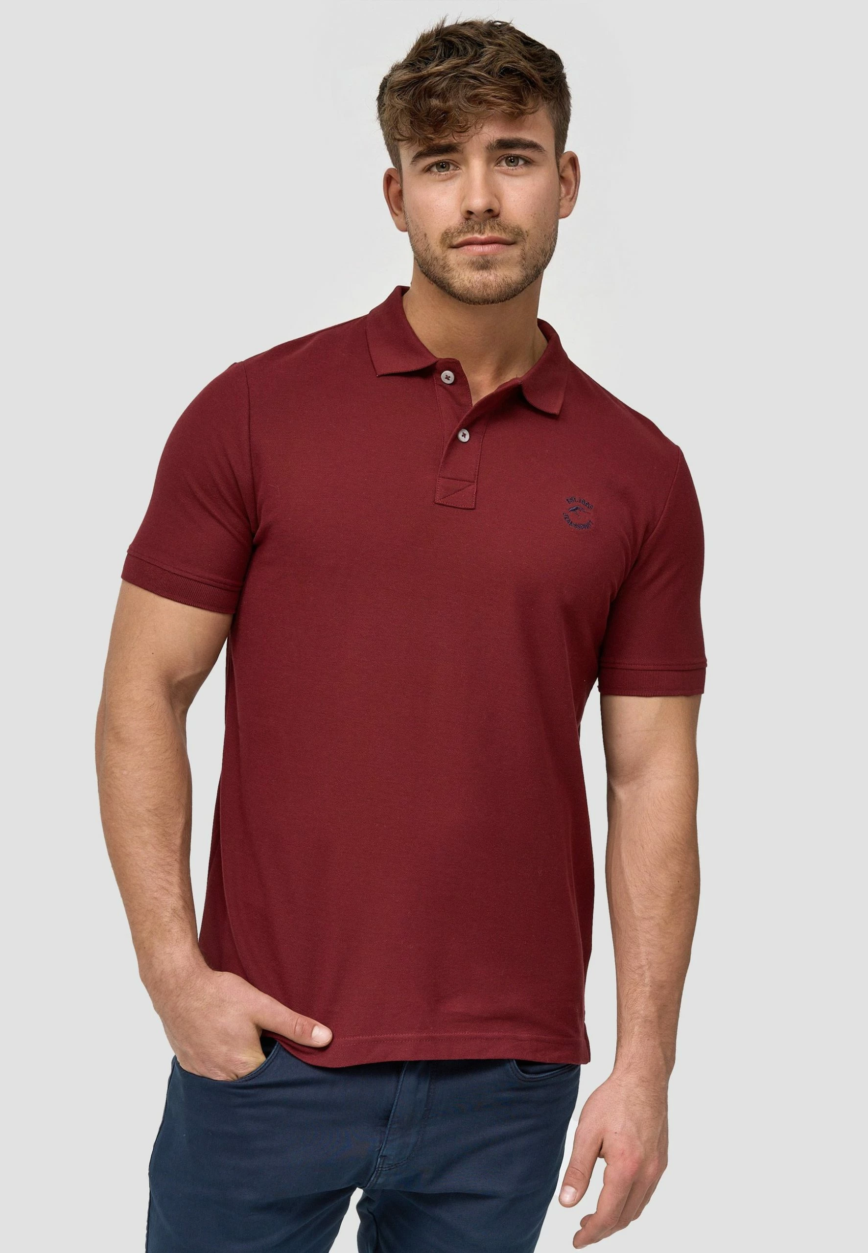 Indicode Jeans WADIM - Koszulka Polo - Bordeaux | Odzież Męska 1 Indicode Jeans WADIM - Koszulka Polo - Bordeaux | Odzież Męska