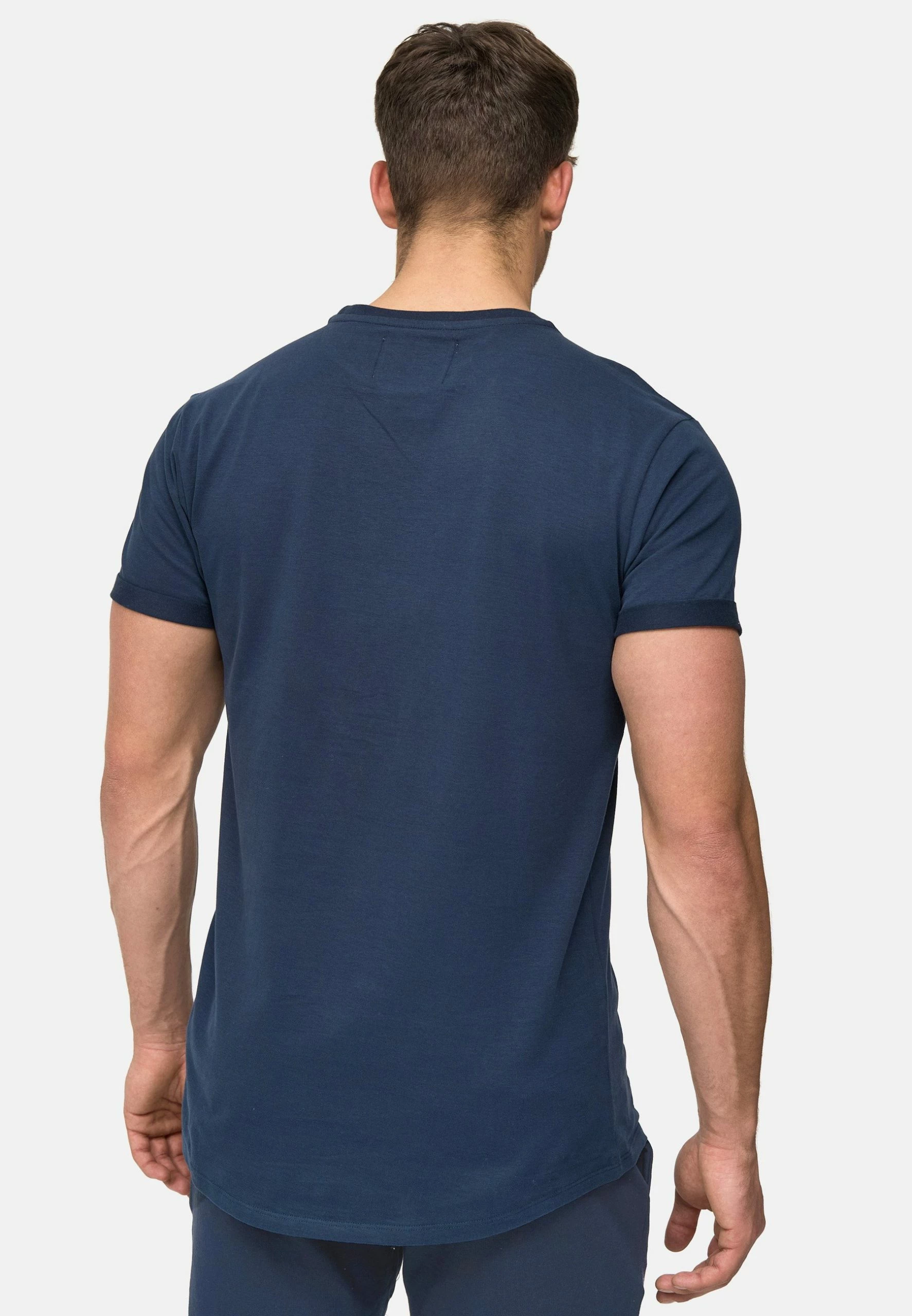 Indicode Jeans KLOGE - T-shirt Basic - Navy | Wygodna i stylowa koszulka męska 5 Indicode Jeans KLOGE - T-shirt Basic - Navy | Wygodna i stylowa koszulka męska - obrazek 5