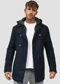 Indicode Jeans Krótki Płaszcz - Ciemnoniebieski | Elegancki i Wygodny