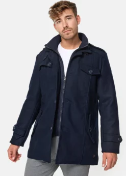 Indicode Jeans BRANDAN - Krótki Płaszcz - Dark Blue | Odzież Męska | Modna Kolekcja