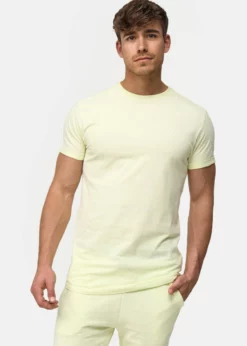 Indicode Jeans KLOGE - T-shirt Basic - Lime Cream | Luźny krój | Najwyższa jakość