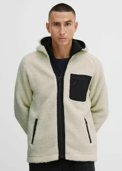 Indicode Jeans Kurtka Z Polaru - Biały Szparag | Bluzy/Odzież