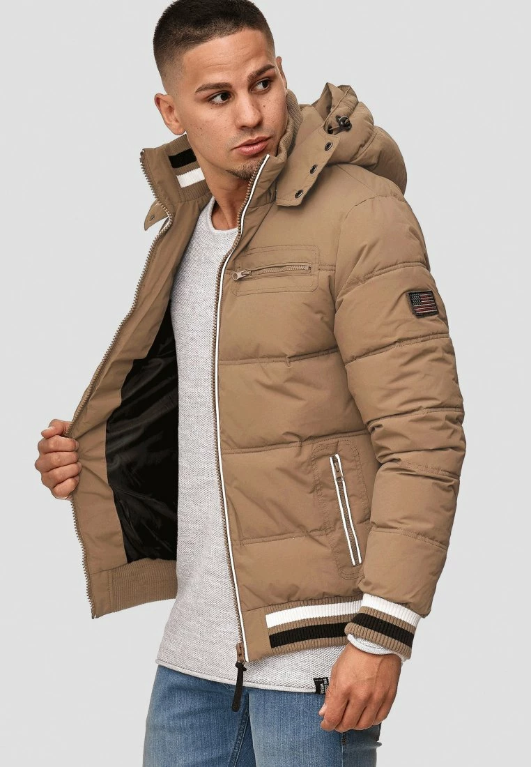 Indicode Jeans MARLON - Kurtka Zimowa Brązowa - Elegancka i Ciepła 4 Indicode Jeans MARLON - Kurtka Zimowa Brązowa - Elegancka i Ciepła - obrazek 4