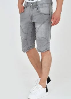 Indicode Jeans LEON - Szorty Jeansowe - Lt Grey | Męskie Szorty z Elastycznej Dżinsowej Tkaniny -Indicode Jeans Sklep 6d56ba8056c747f0909f0f50452d0a33 scaled