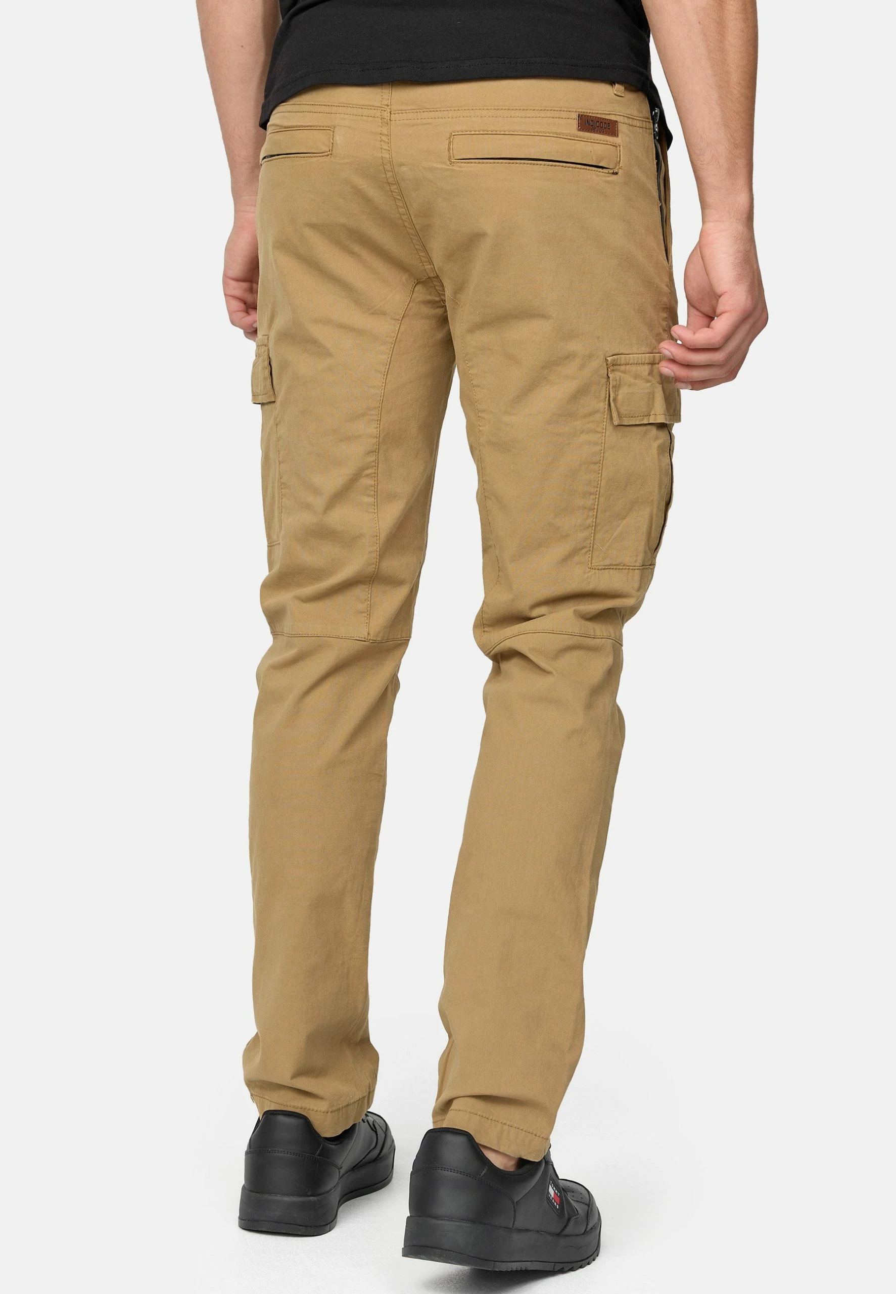Indicode Jeans Bojówki Camel - Męskie Spodnie Bojówki w Stylu Militarnym 3 Indicode Jeans Bojówki Camel - Męskie Spodnie Bojówki w Stylu Militarnym - obrazek 3