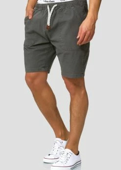 Indicode Jeans Szorty - Ciemny Szary | Odzież/Promocje