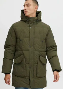 Indicode Jeans IDZEPPAL - Płaszcz Zimowy - Army - Odzież Zimowa dla Mężczyzn