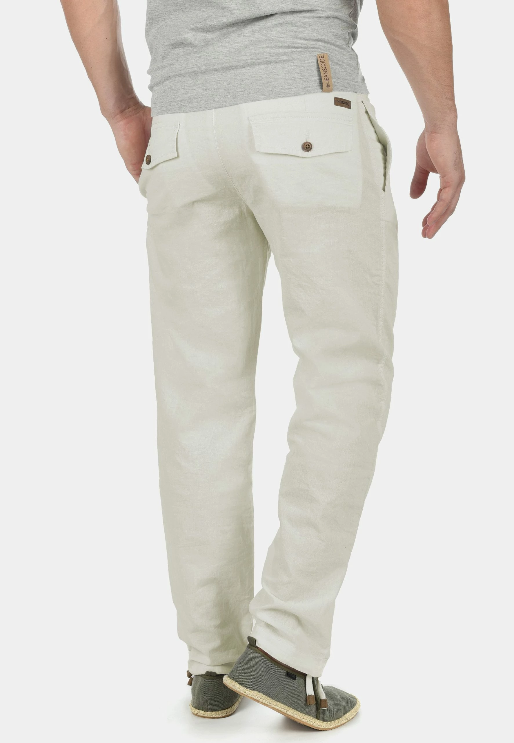 Indicode Jeans IDIVES - Spodnie Materiałowe Off-white | Wygodne i Stylowe Spodnie Męskie 2 Indicode Jeans IDIVES - Spodnie Materiałowe Off-white | Wygodne i Stylowe Spodnie Męskie - obrazek 2