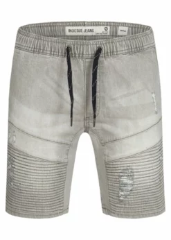 Indicode Jeans MIT ELASTISC - Szorty Jeansowe - Jasny Szary | Wygodne i Elastyczne Szorty Męskie -Indicode Jeans Sklep 78b94adcd5e24765aafa92d3aeba421e