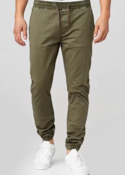 Indicode Jeans FIELDS - Spodnie Materiałowe - Army | Wysoka Jakość | Odzież Męska