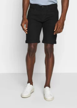 Indicode Jeans KADEN - Szorty Jeansowe Ultra Black | Wygodne i Modne