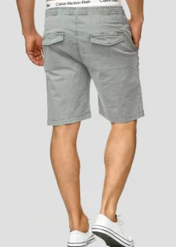 Indicode Jeans KELOWNA - Szorty Męskie - Szary -Indicode Jeans Sklep 7b9ea3031fb04eb8b469bef5159edf79