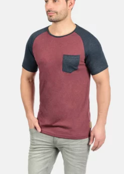 Indicode Jeans IDGRESHAM - T-shirt Z Nadrukiem - Dark Red | Odzież Męska