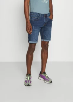 Indicode Jeans KADEN - Szorty Jeansowe Medium Indigo | Męskie Szorty | Odzież