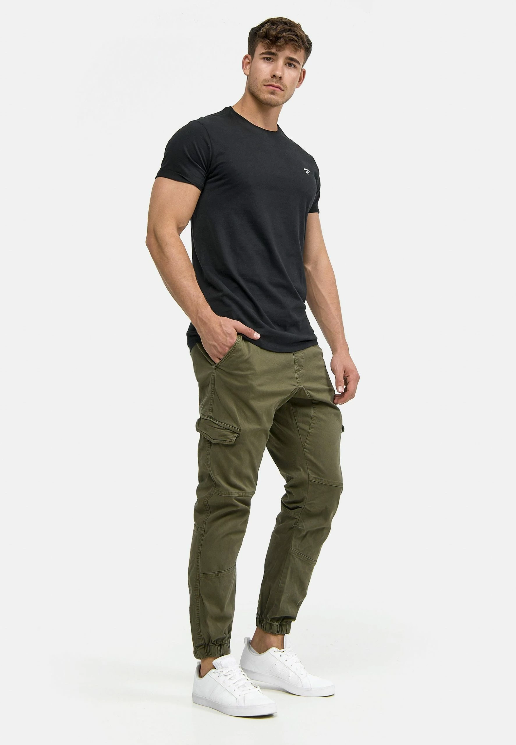 Indicode Jeans LEVI - Bojówki - Army - Spodnie Męskie - Odzież 2 Indicode Jeans LEVI - Bojówki - Army - Spodnie Męskie - Odzież - obrazek 2