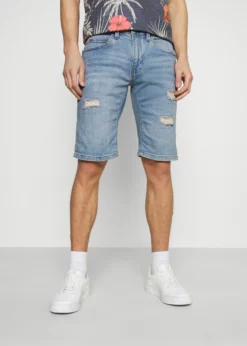 Indicode Jeans KADEN HOLES - Szorty Jeansowe w Blue Wash | Modne i Wygodne