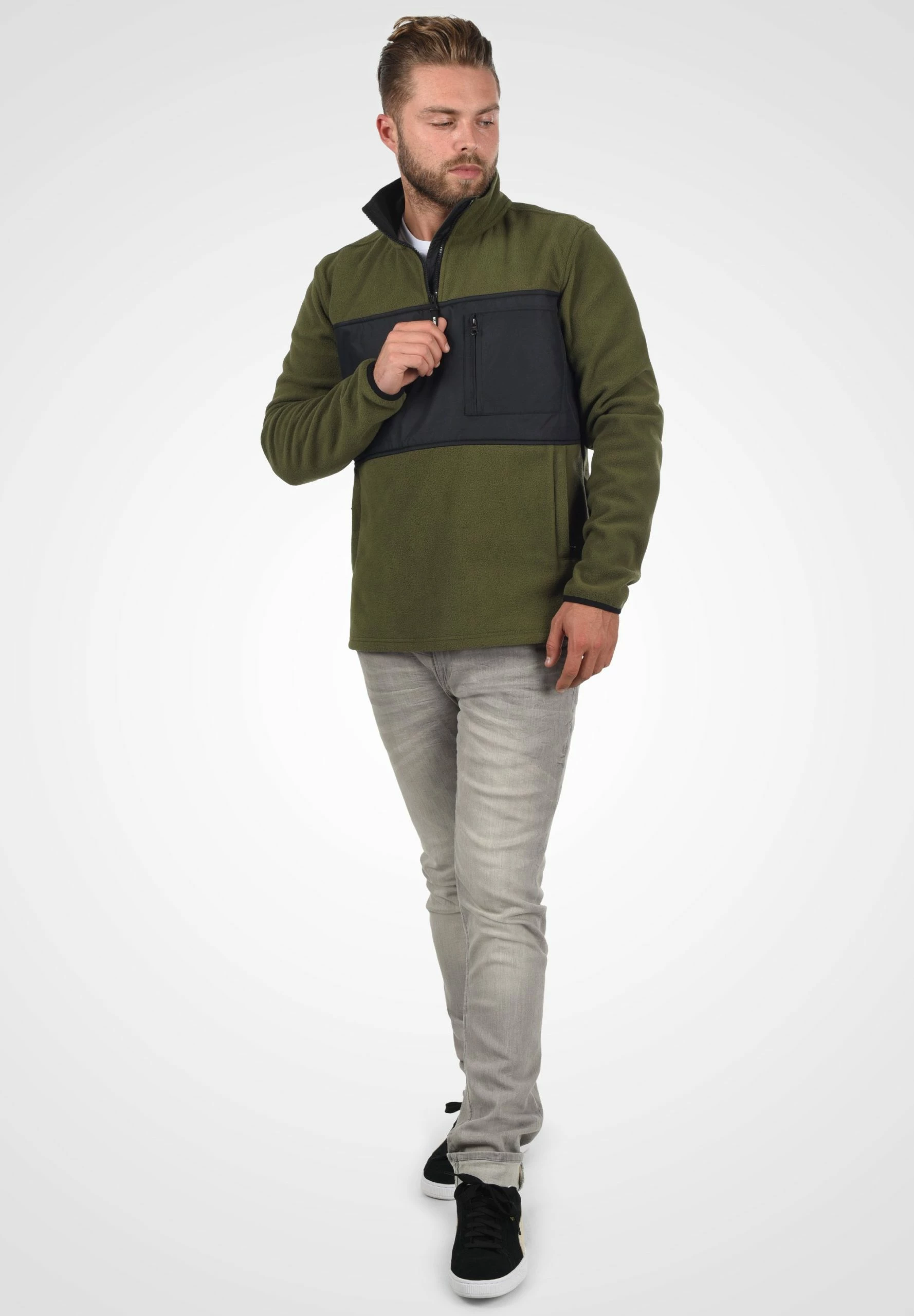 Indicode Jeans IDBOGGY - Bluza Army | Bluzy Męskie | Wysoka Jakość 2 Indicode Jeans IDBOGGY - Bluza Army | Bluzy Męskie | Wysoka Jakość - obrazek 2