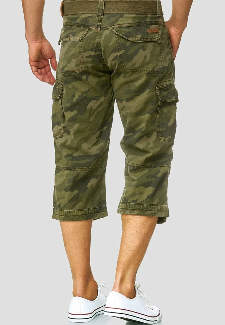 Indicode Jeans MIT GÜRTEL NICOLAS - Szorty w Kolorze Ciemna Zieleń - Modne i Wygodne 3 Indicode Jeans MIT GÜRTEL NICOLAS - Szorty w Kolorze Ciemna Zieleń - Modne i Wygodne - obrazek 3