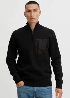 Indicode Jeans IDMEDDO - Sweter - Czarny | Modny i Wygodny Sweter Męski