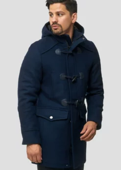 Indicode Jeans LIAM - Płaszcz Zimowy - Blue | Elegancki i Ciepły Płaszcz Męski -Indicode Jeans Sklep 8c4115f258654db38a733f040818a3f4