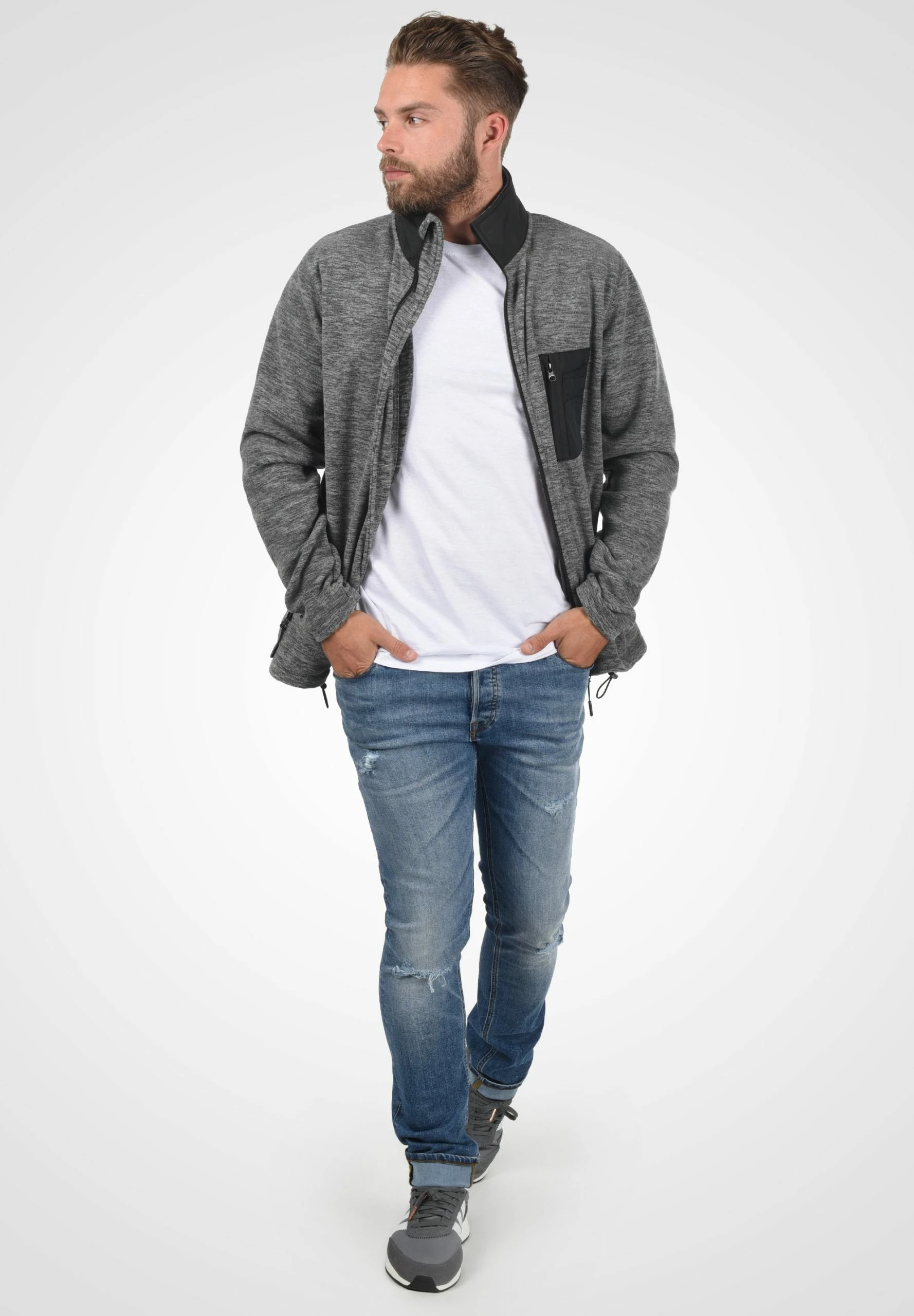 Kurtka Z Polaru Indicode Jeans IDWILTON - Czarna | Odzież Męska 2 Kurtka Z Polaru Indicode Jeans IDWILTON - Czarna | Odzież Męska - obrazek 2