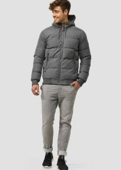 Indicode Jeans Kurtka Zimowa - Dark Grey | Elegancka i Ciepła Kurtka Męska