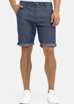 Indicode Jeans CASUAL FIT - Szorty - Mottled Blue | Wygodne i stylowe szorty męskie